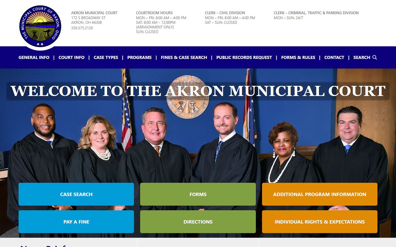 Akron Municipal Court civil court records