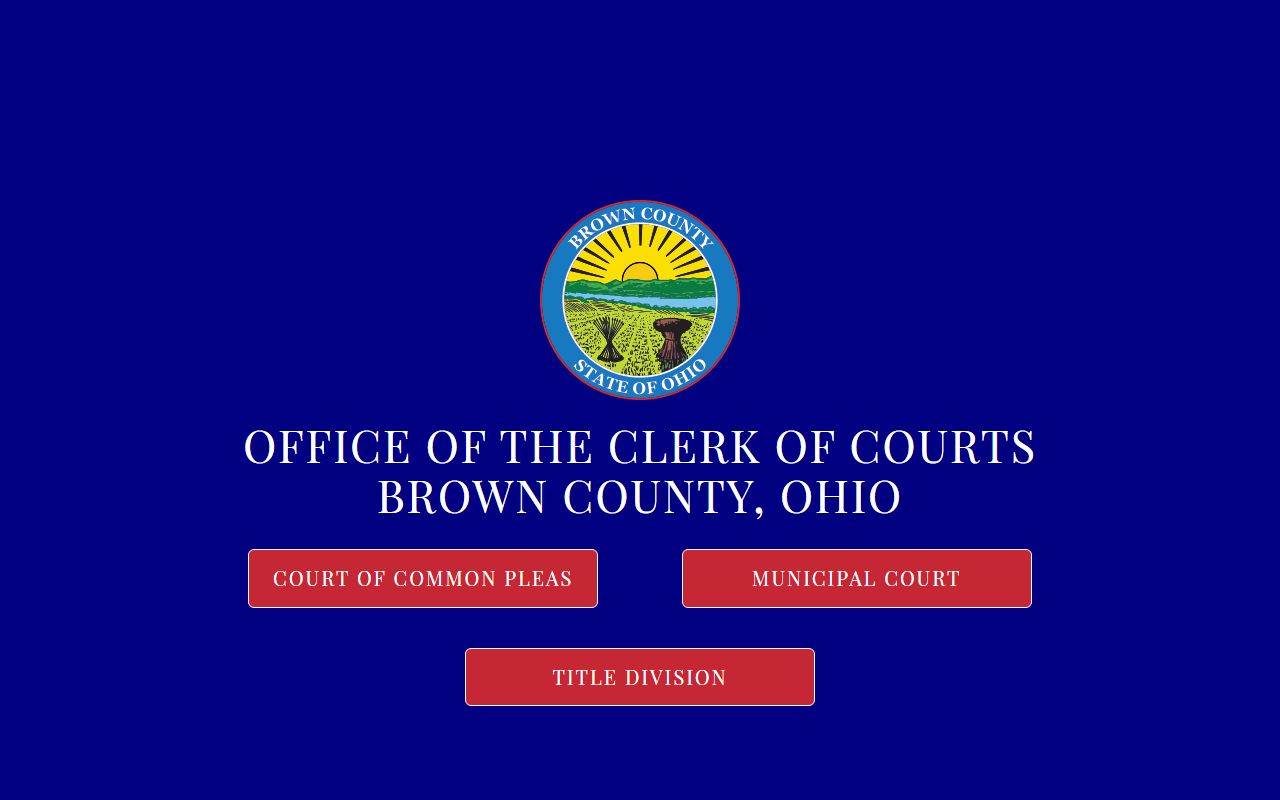 Brown County Clerk of Courts website for civil court records