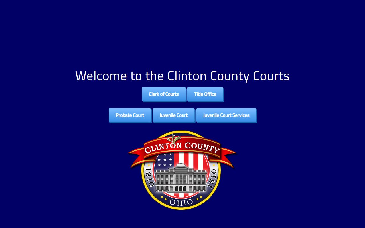 Clinton County Courts civil court records search portal