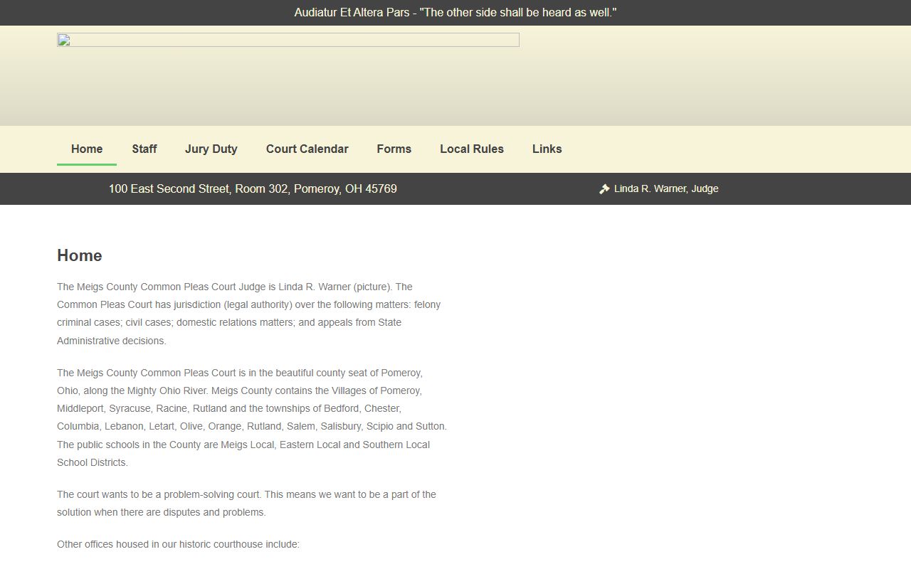 Meigs County Common Pleas Court civil court records