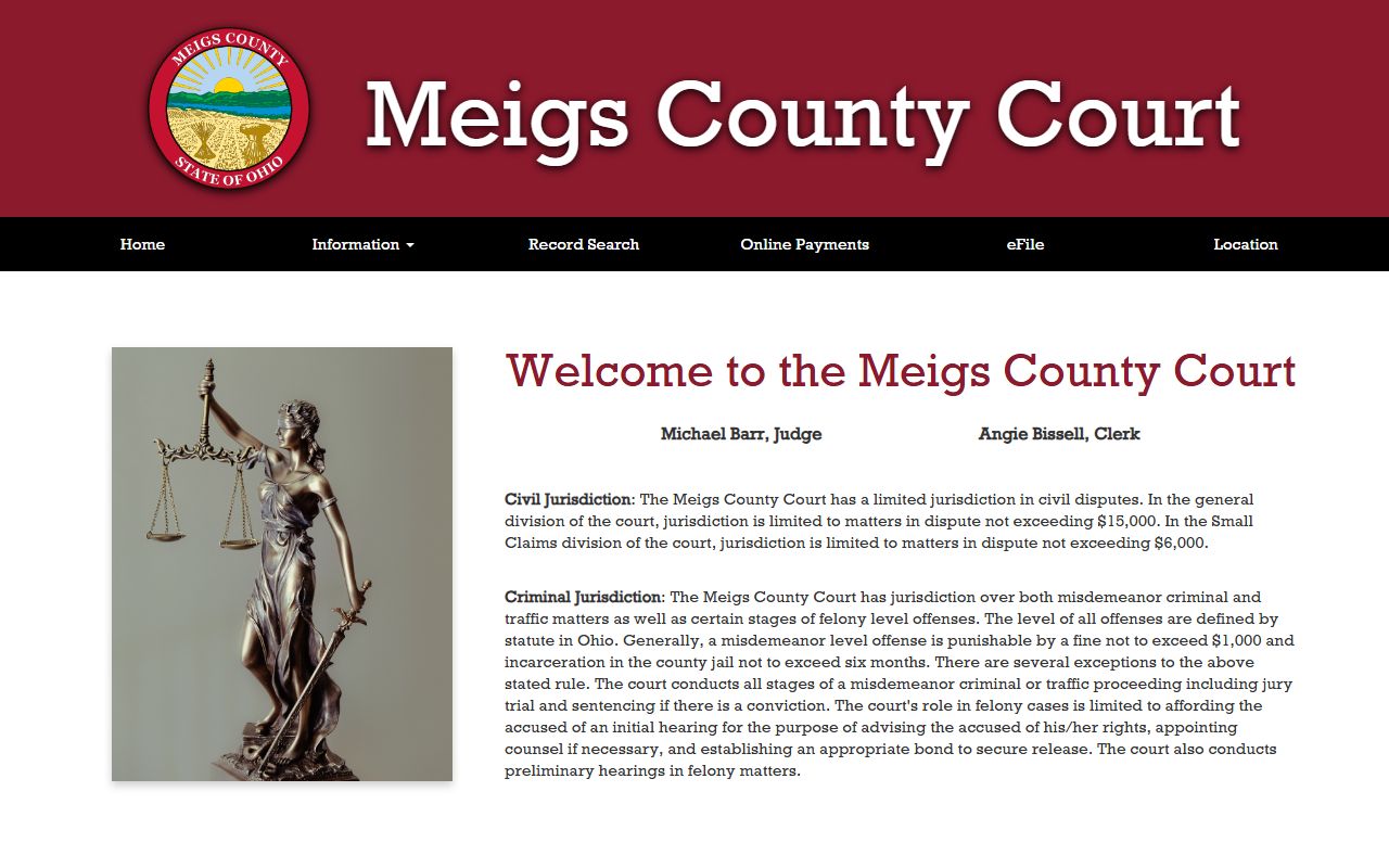 Meigs County Court civil court records search