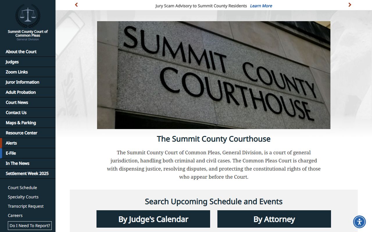 Summit County Common Pleas Court civil court records search