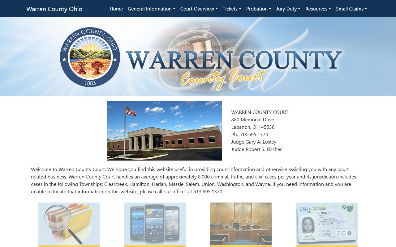 Warren County Court online case search for civil court records